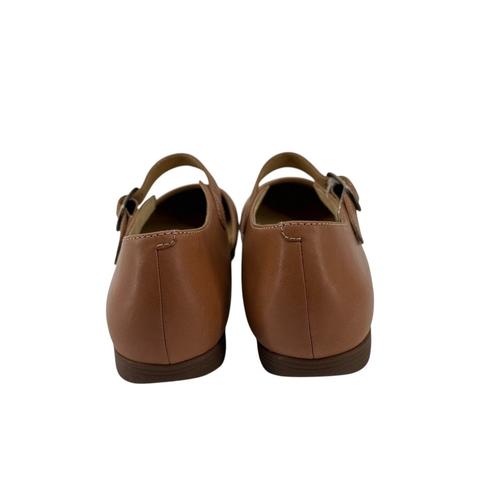 Dansko Liv Mary Jane Flat Shoes Women 41-10.5/11 Tan Burnished Napa Leather NEW - Picture 6 of 7